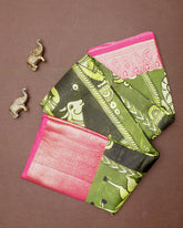 Mehndi Green Kanchipuram Saree